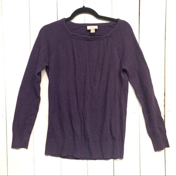 LOFT | purple eggplant colored sweater - Picture 5 of 5